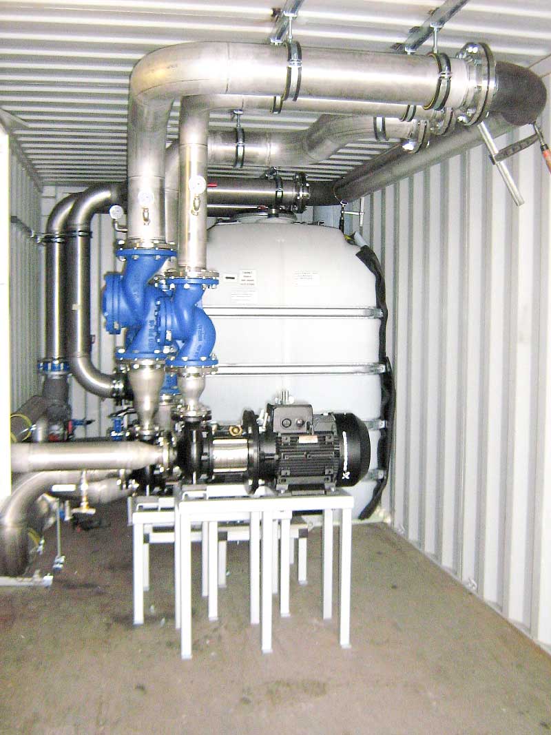 Tank-Pumpstation für Kühlturm oder Freikühleranschluss